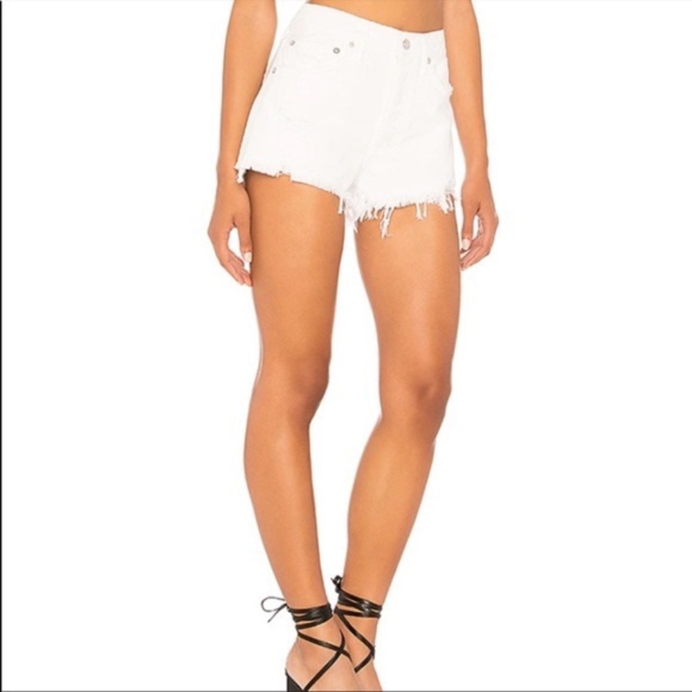 AGOLDE white Parker shorts 24